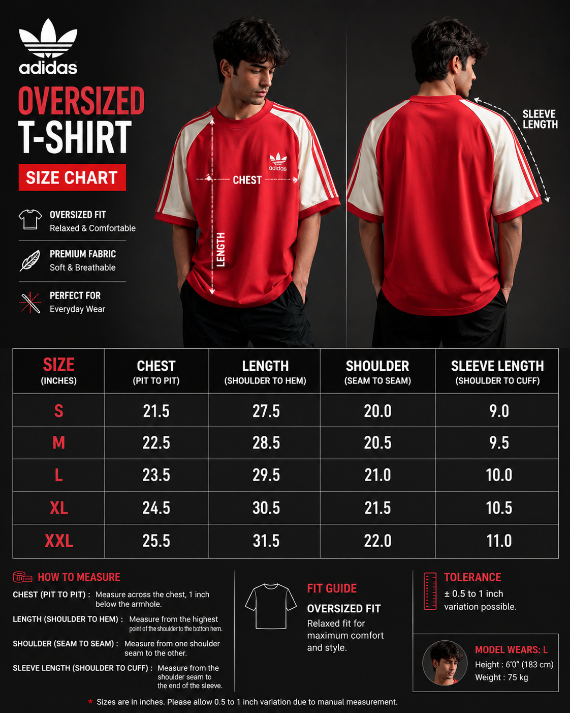 Adidas Retro Stripe Men's Oversized T Shirt