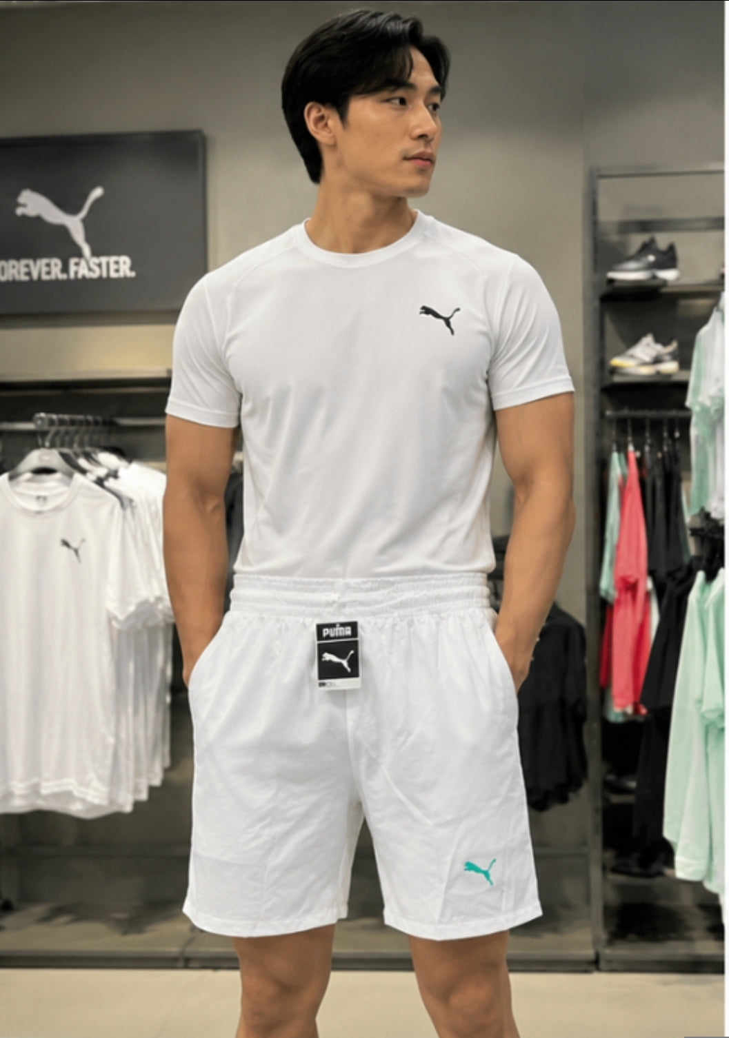 Puma Black and White Shorts/Half pants