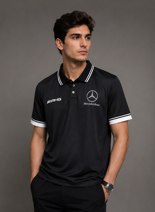 Mercedes-Benz AMG Premium Black Polo T Shirt