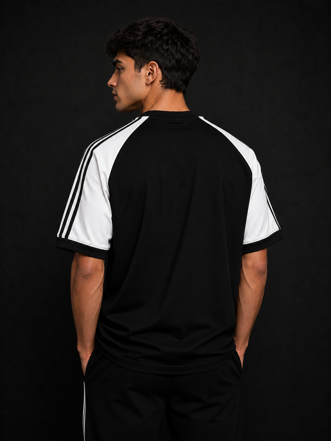 Adidas Retro Stripe Men's Oversized T Shirt