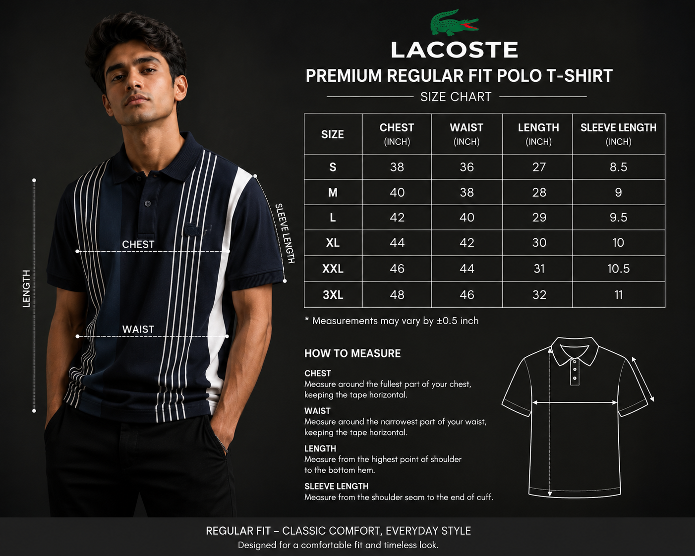 Lacoste Men's Regular Fit T Shirt