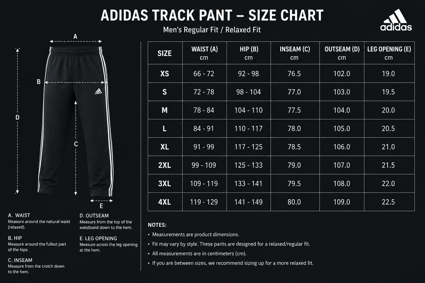 Adidas Relaxed Fit Track Pant