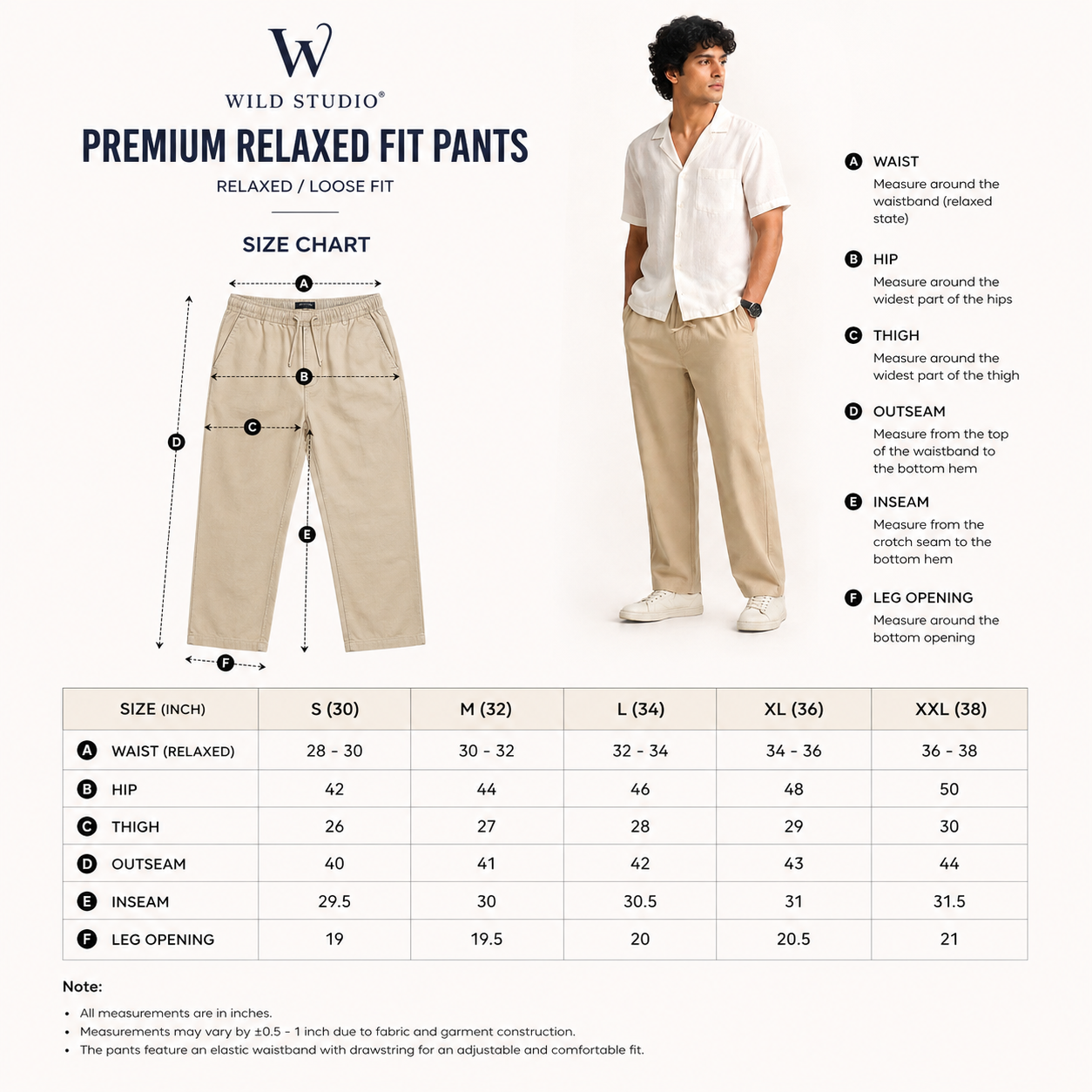 Wild Studio Premium Loose/Relaxed Fit Pants