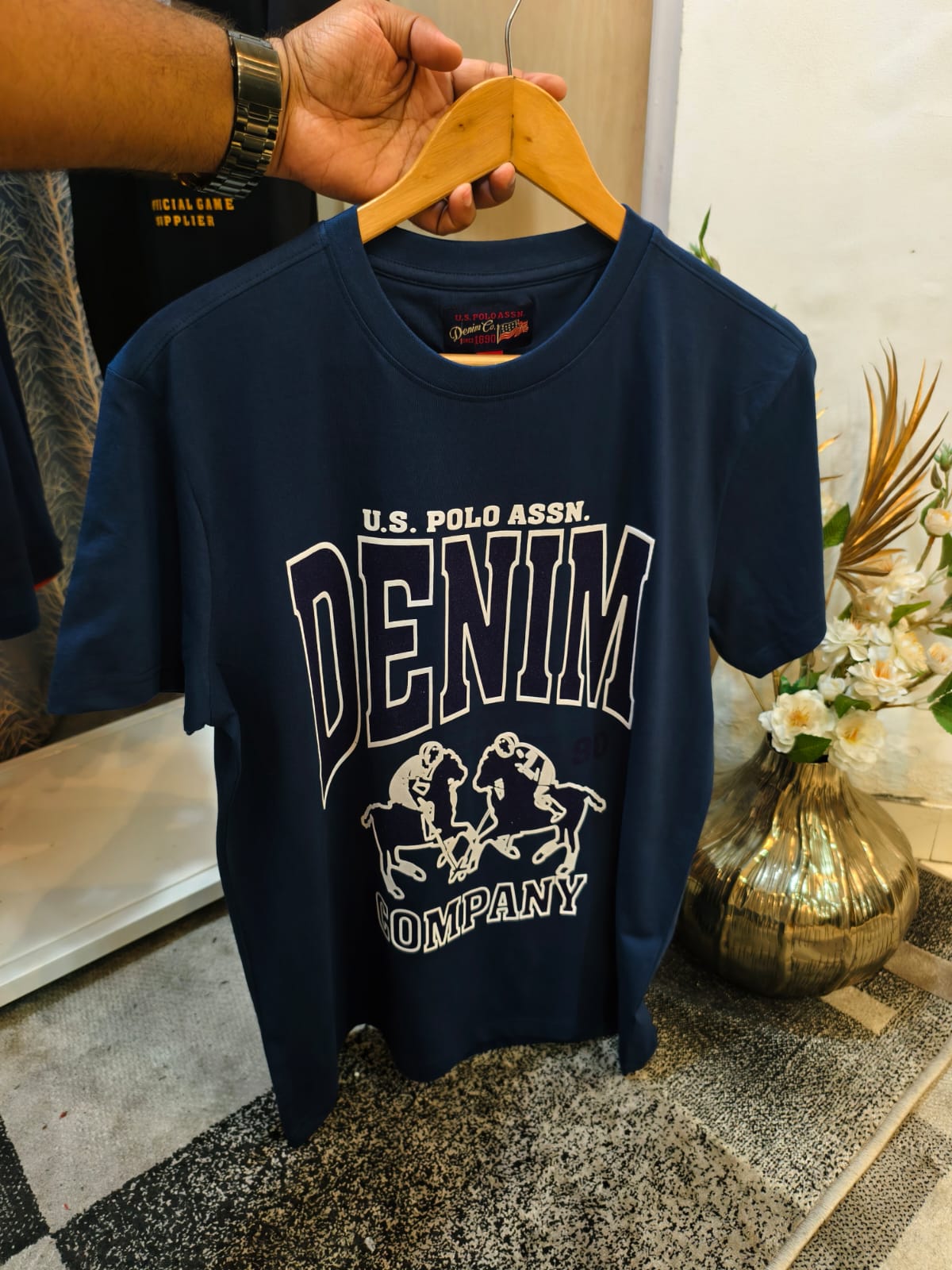 U.S Polo Blue Cotton T shirt