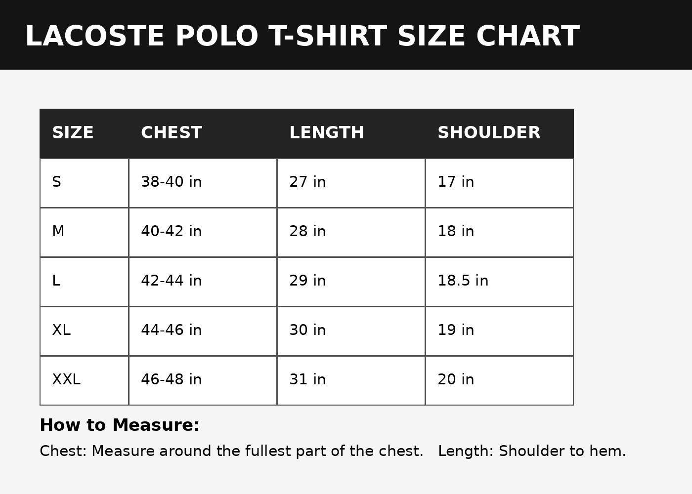 Lacoste Premium Polo T Shirts