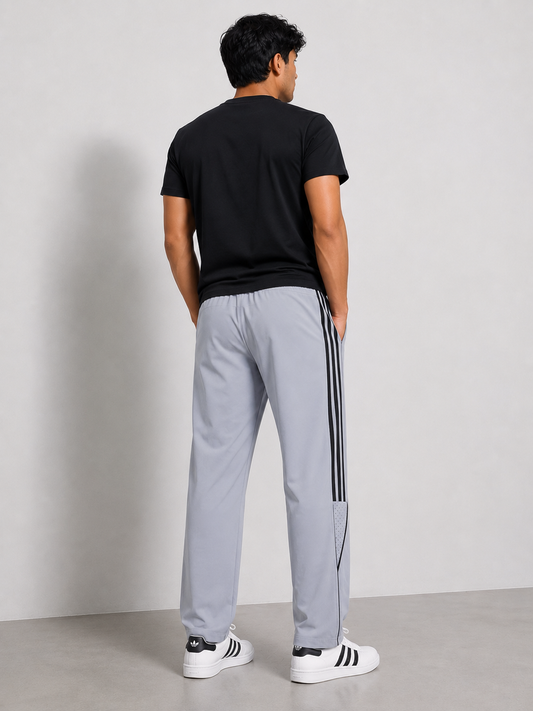 Adidas Men's White Straight Fit Track Pant