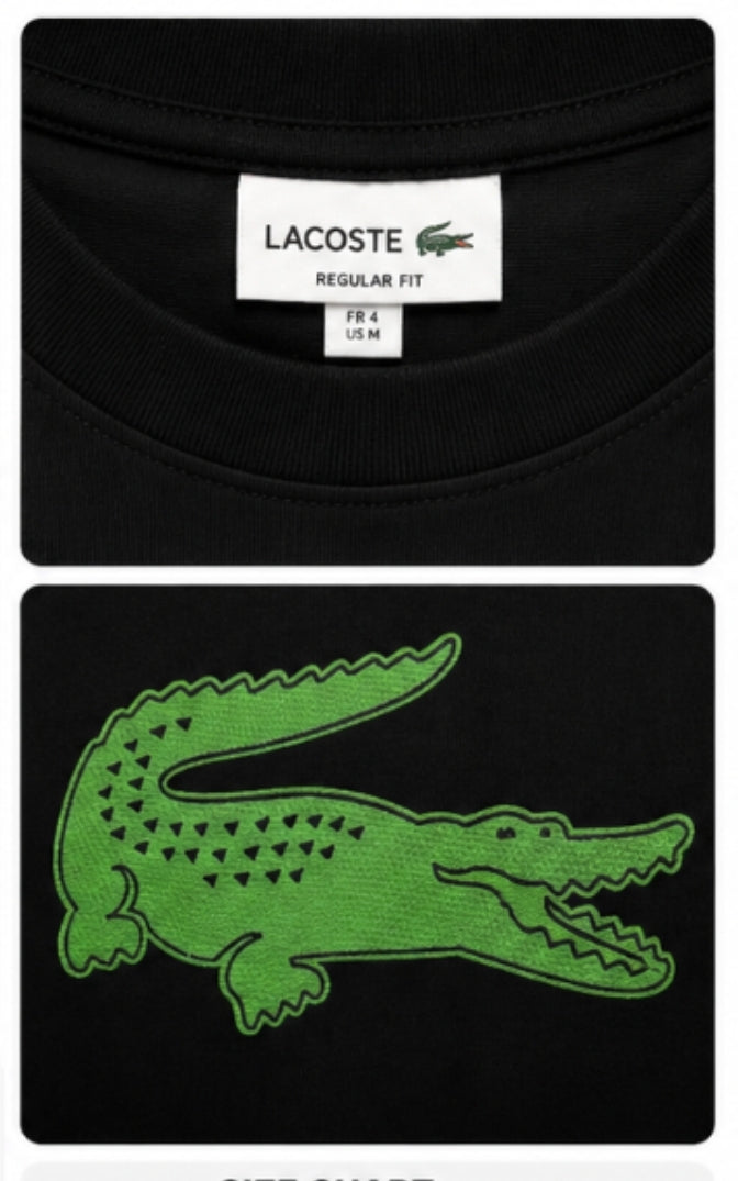 Lacoste Premium black oversized T shirt