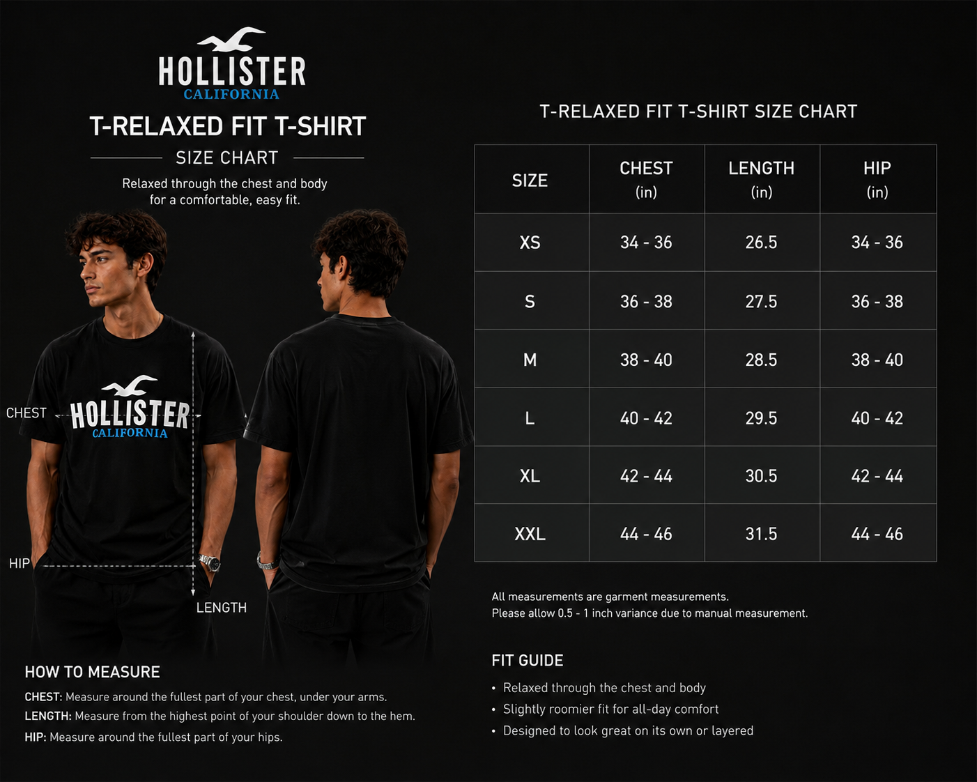 Holllister Relaxed Fit T Shirts