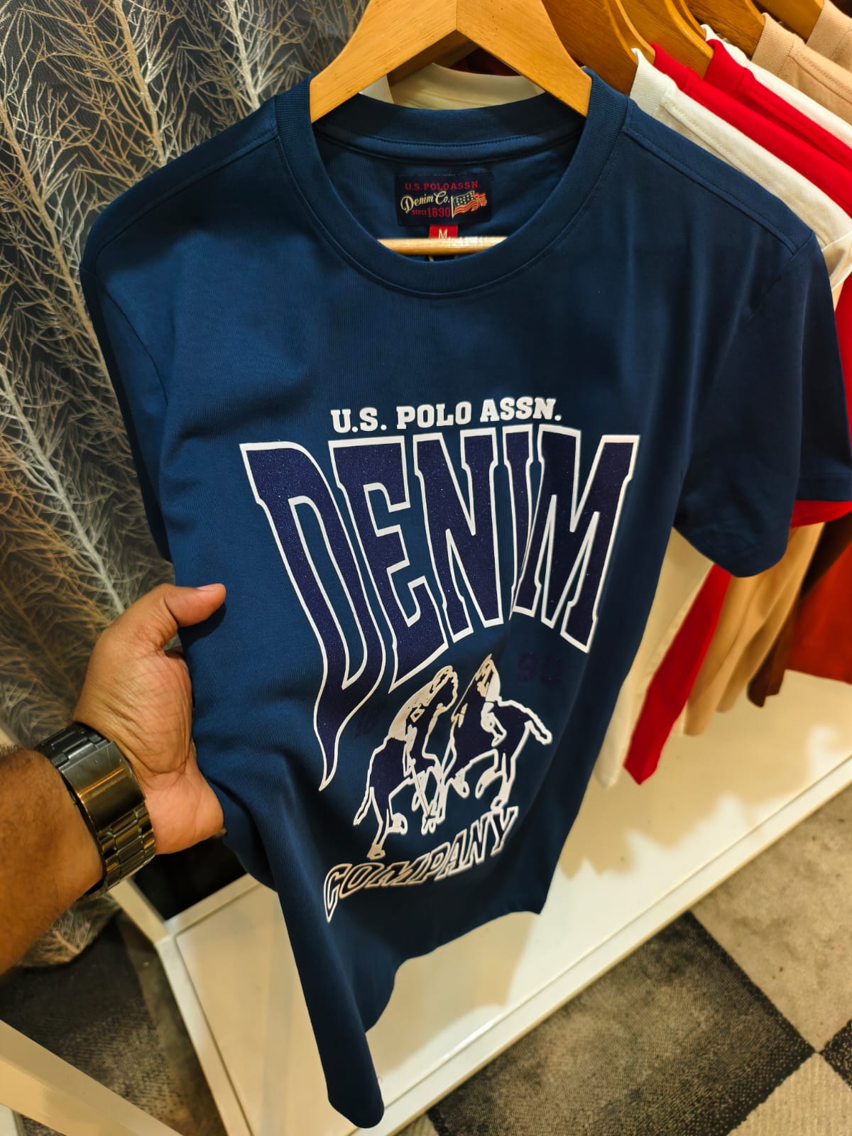 U.S Polo Blue Cotton T shirt