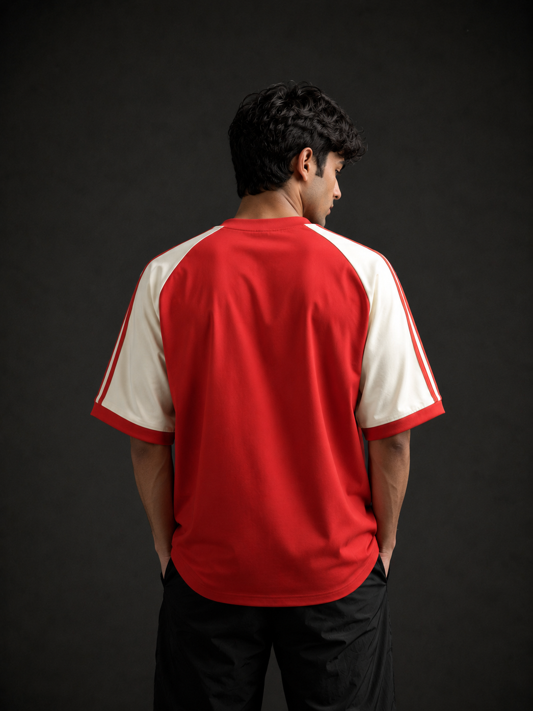 Adidas Retro Stripe Men's Oversized T Shirt
